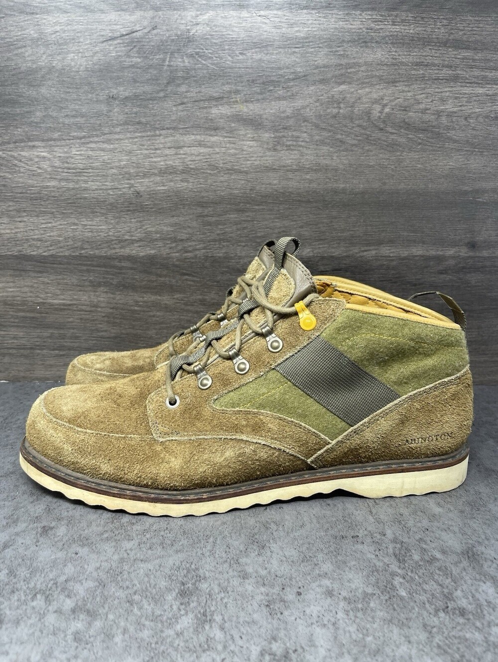 Timberland Abington Mens Size 12 Brown Olive Suede Leather Heritage Chukka Boots